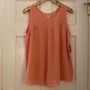 Mossimo Peach Crochet Top. Size XXL. NWT